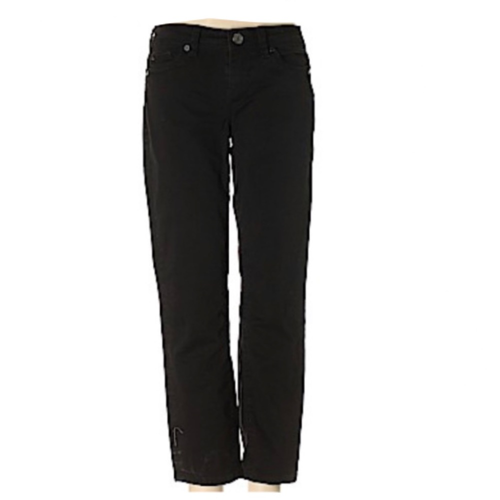CALVIN KLEIN Skinny Crop Talla Black Denim Low Rise Jeans